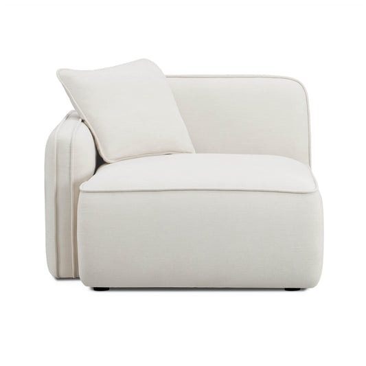 Travie Sand Upcycled Performance Linen LAF Corner Chair