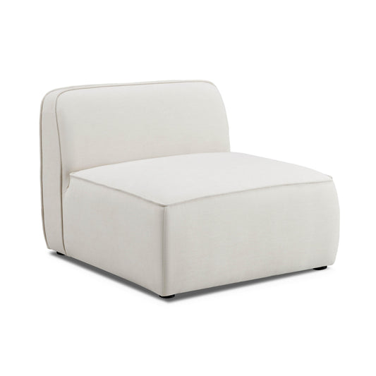 Travie Sand Upcycled Performance Linen Armless Chair