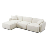 Travie 4-Piece Sand Upcycled Performance Linen Modular Sectional