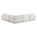 Travie 5-Piece Sand Upcycled Performance Linen Modular L-Sectional