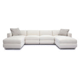 Perry 6-Piece Cream Performance Chenille Modular U-Sectional