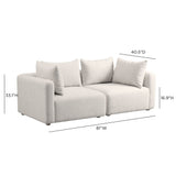 Hangover 81" Modular Loveseat