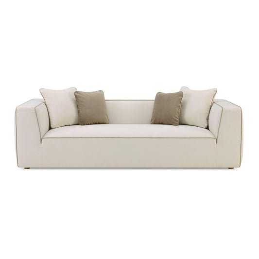 Tristine 96" Cream Contract-Grade Linen Sofa