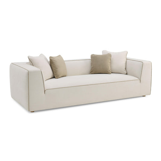 Tristine 96" Cream Contract-Grade Linen Sofa