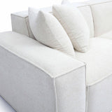 Mindy 115" Performance Chenille Basketweave Modular Sofa