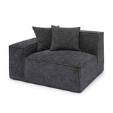 Mindy Performance Chenille Basketweave Modular Corner Chair