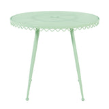 Erica 34" Wrought Iron Outdoor Round Cafe Table