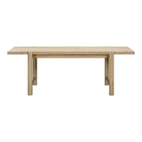Gata 87" Light Teak Outdoor Rectangular Dining Table