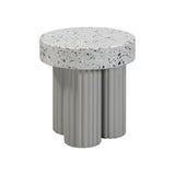 Clover Faux Terrazzo Indoor/Outdoor Round Side Table