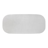 Margot 83" Light Grey Faux Plaster Indoor/Outdoor Concrete Oval Dining Table