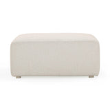 Hangover Cream Performance Fabric Outdoor Ottoman