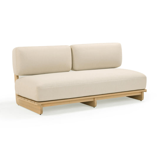 Reavan 67" Cream Performance Fabric Outdoor Lounge Sofa