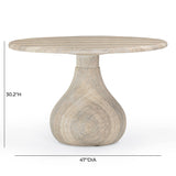 Smooch 47" Concrete Indoor/Outdoor Round Dining Table