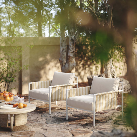 Dunes Cream Outdoor Accent Chair