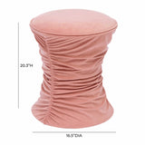 Bounce Ruched Performance Velvet Adjustable Ottoman