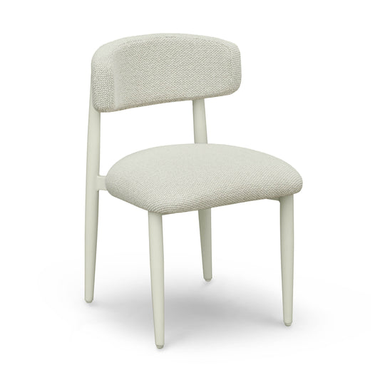 Annika Textured Contract-Grade Fabric Outdoor Dining Side Chair