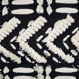 Mariel Black Cotton Pouf