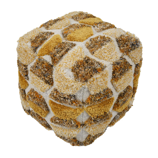 Sawyer Natural Tones Tufted Pouf