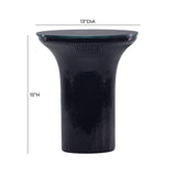Cassandra Glass Flared Side Table