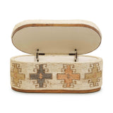 Olivier 41" Cotton Oval Storage Ottoman