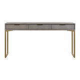 Pesce 59" Faux Shagreen 3-Drawer Console Table