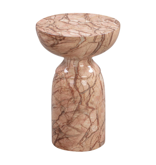 Rue Faux Marble Indoor / Outdoor Round Side Table