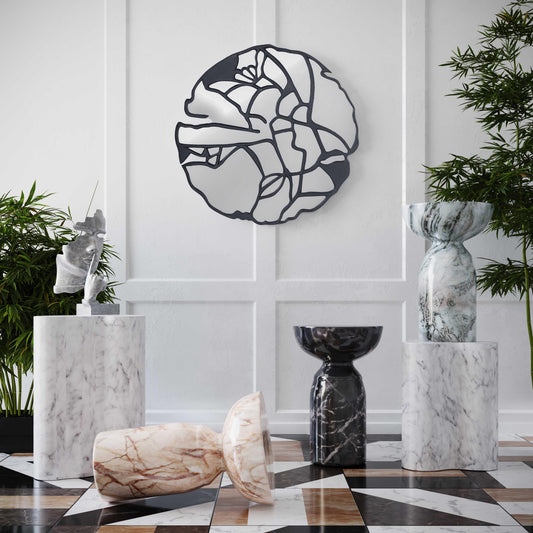 Rue Faux Marble Indoor / Outdoor Round Side Table
