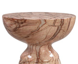 Rue Faux Marble Indoor / Outdoor Round Side Table