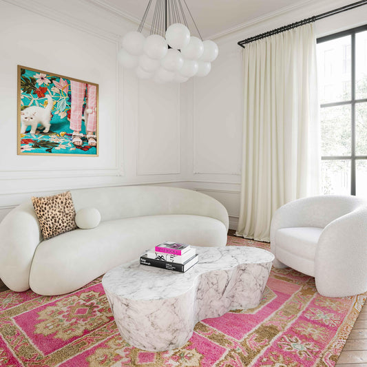 Slab 59" Concrete Indoor/Outdoor Coffee Table