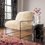 Marisol Black Faux Marble Side Table