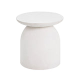 Aloe White Indoor/Outdoor Concrete Side Table