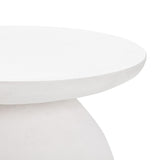 Aloe White Indoor/Outdoor Concrete Side Table