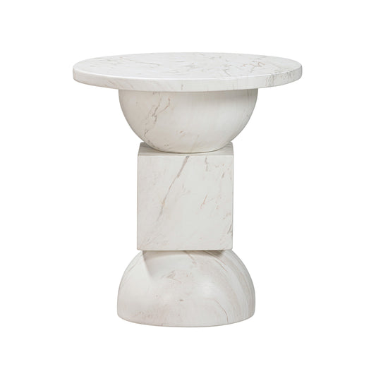 Chip Faux Marble Indoor/Outdoor Side Table