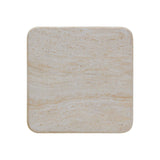 Brut Faux Travertine & Breccia Concrete Indoor/Outdoor Side Table