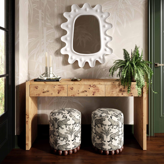 Brandyss 54" Burl Console Table