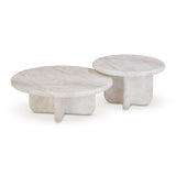 Juju 2-Piece Faux Marble Indoor/Outdoor Nesting Coffee Table Set
