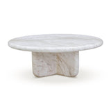Juju Faux Marble Indoor/Outdoor Round Coffee Table (24"-32")