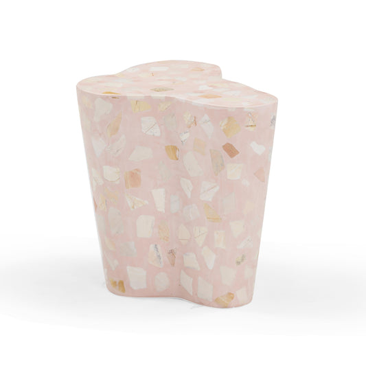 Slab Faux Terrazzo Indoor/Outdoor Side Table