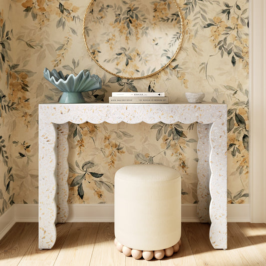 Piara 43" Natural Capiz Shell Console Table