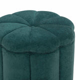 Fleur Textured Performance Velvet Storage Ottoman
