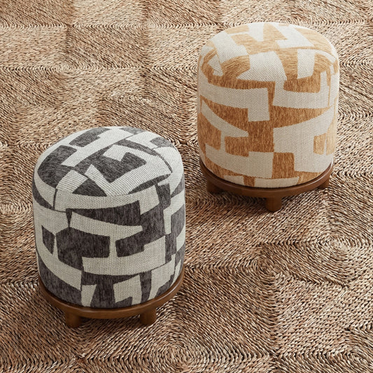 Bisou Performance Jacquard Ottoman