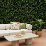 Tyche 55" Faux Travertine Indoor/Outdoor Concrete Rectangular Coffee Table