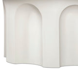 Cassandra 38" Ivory Indoor/Outdoor Concrete Round Coffee Table