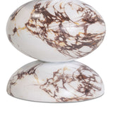 Pia Red Faux Marble Indoor/Outdoor Concrete Side Table
