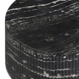 Hades 47" Black Faux Marble Indoor/Outdoor Concrete Coffee Table