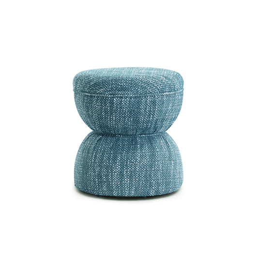Tomlin Ruched Performance Fabric Game Ottoman