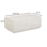 Earl 48" Shell Rectangular Coffee Table