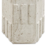 Asta Faux Travertine Indoor/Outdoor Concrete Side Table