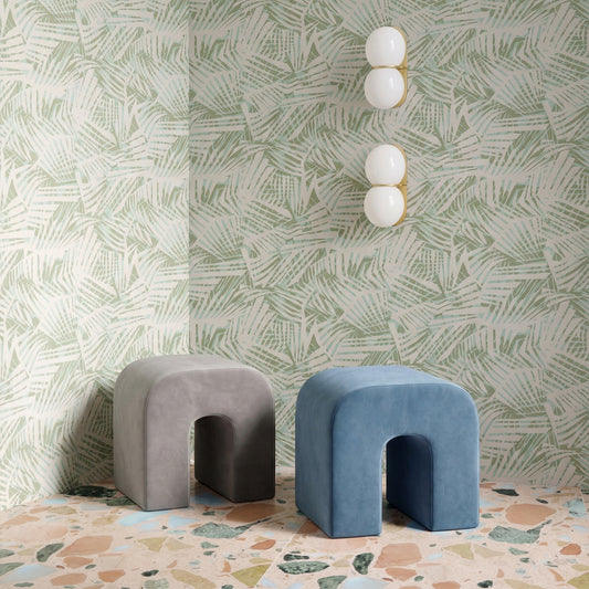 Desi Performance Velvet Ottoman