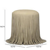 Shag Me Performance Vegan Leather Ottoman